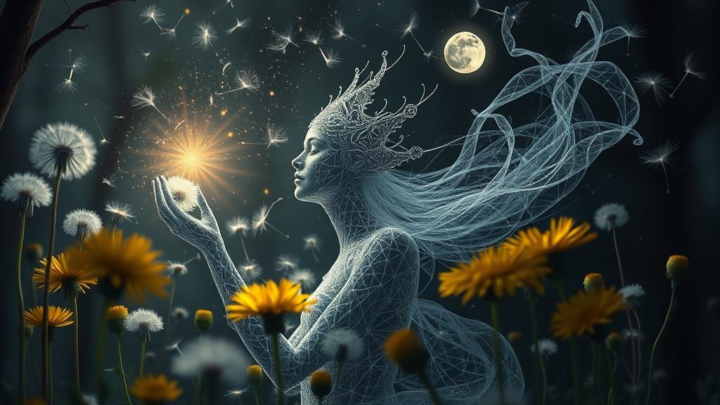 Ethereal Cosmic Encounter: Bio-Artistic Convergence