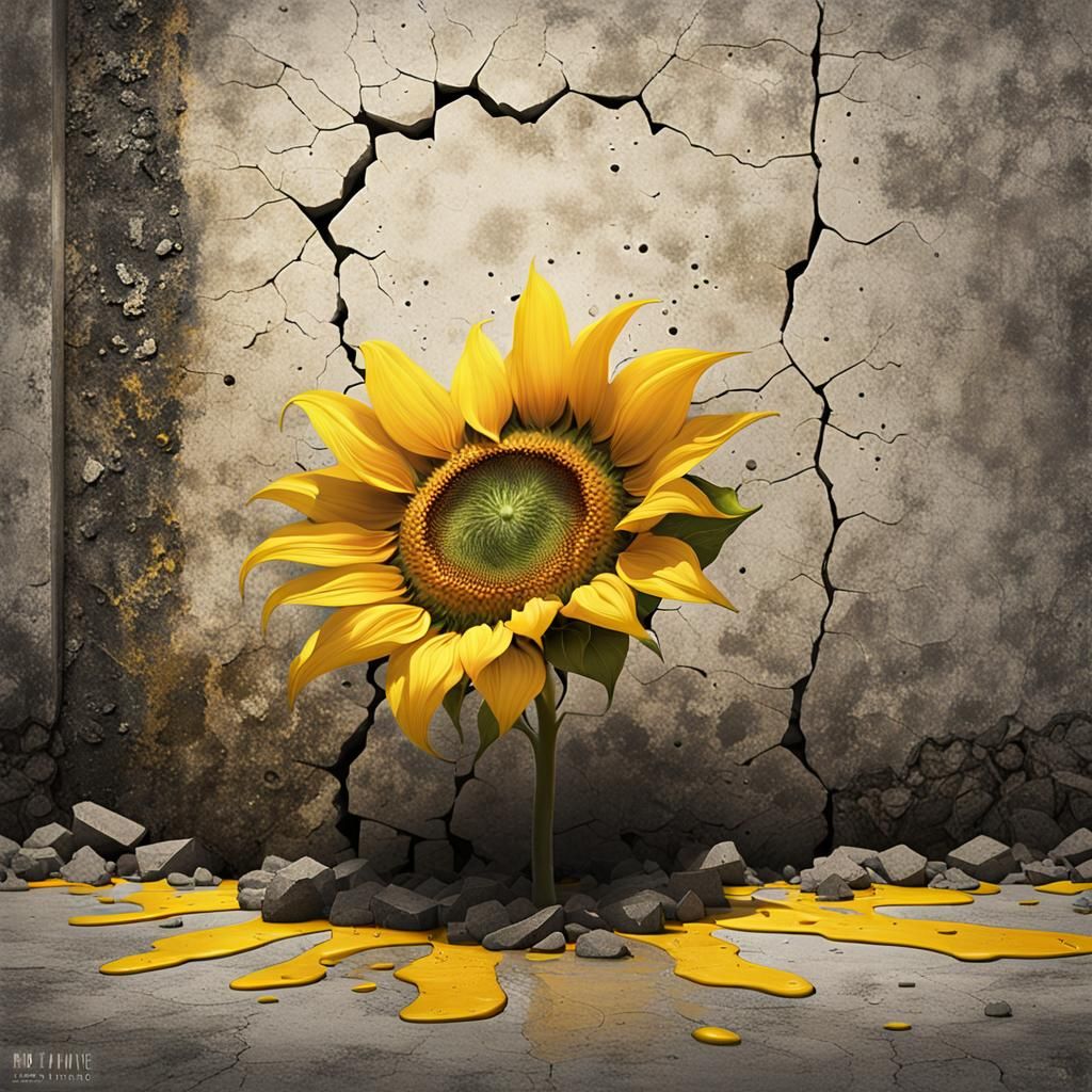 Resilient Radiance: A Sunflower's Triumph Through Concrete C...