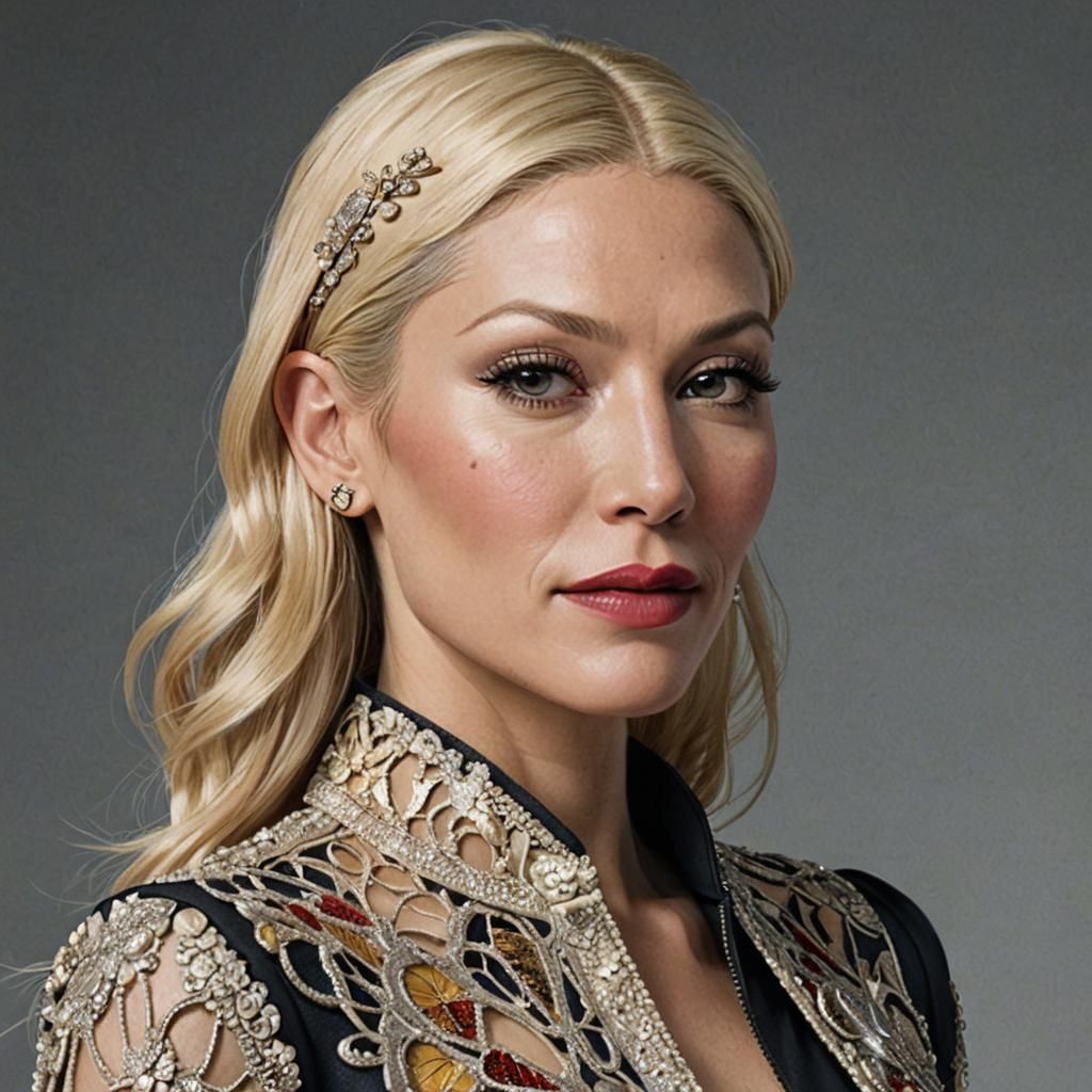 Hyperrealistic Portrait Merging Two Celebrities