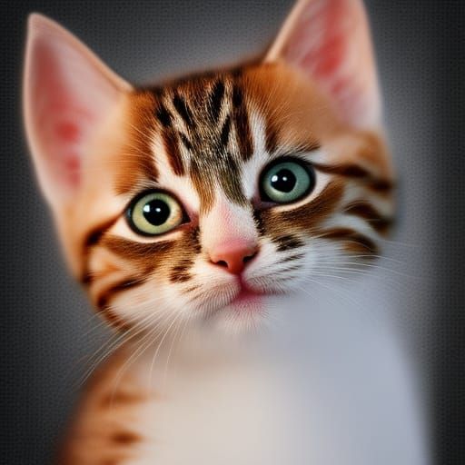 Kitten with Red Collar and Gold Bell