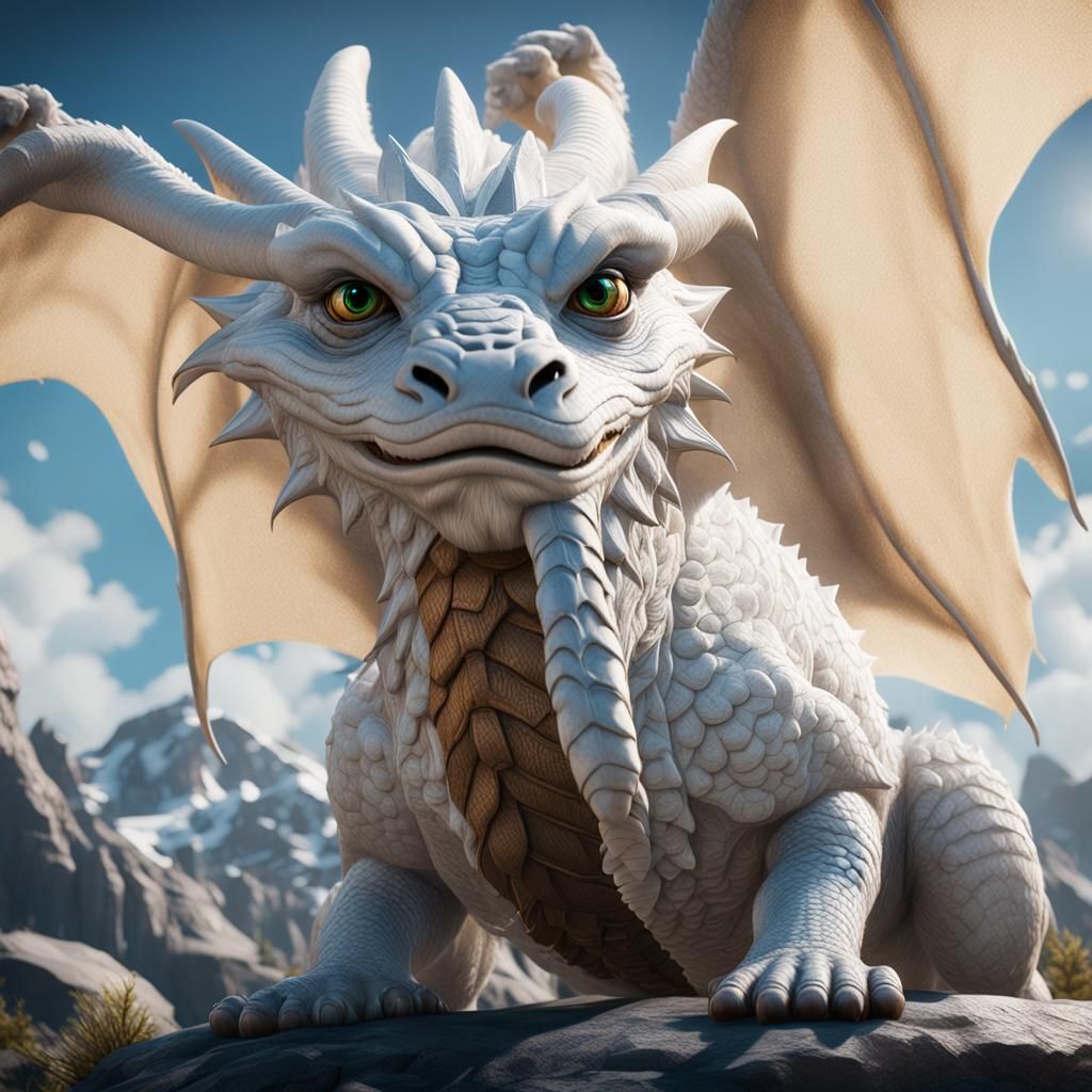 Falkor Luckdragon 3D Render: Cinematic 8K Resolution