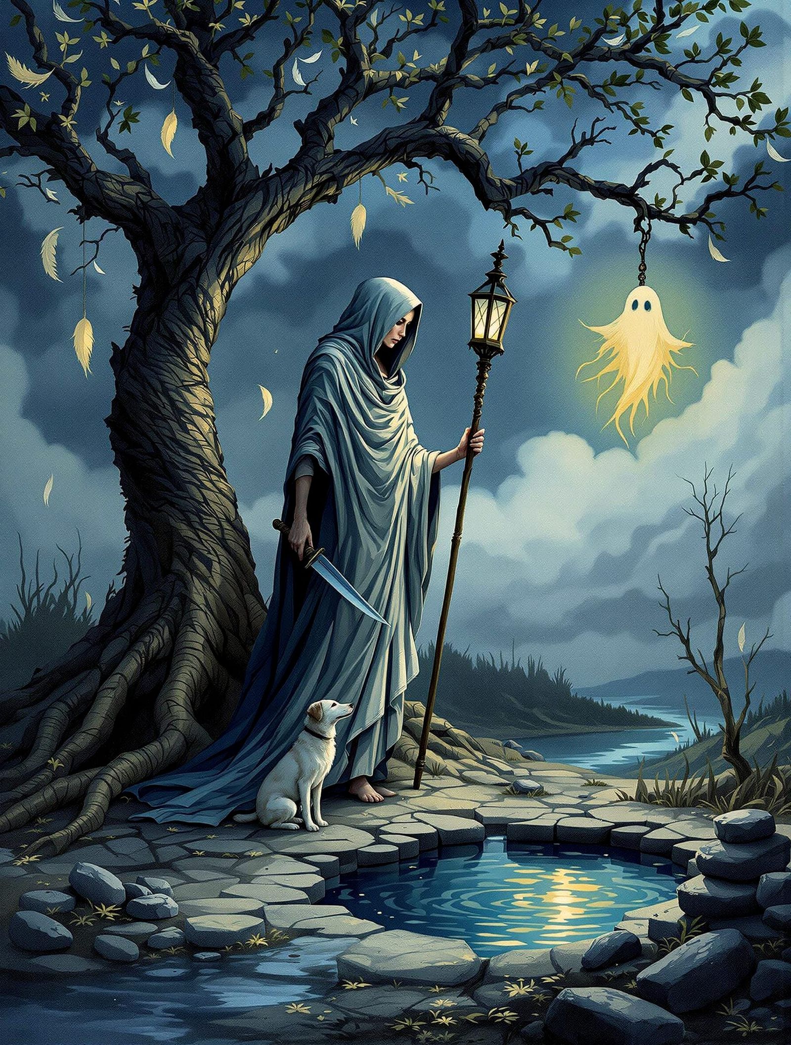 Tarot de Marseille - E 09 - The Hermit [04 DG+]