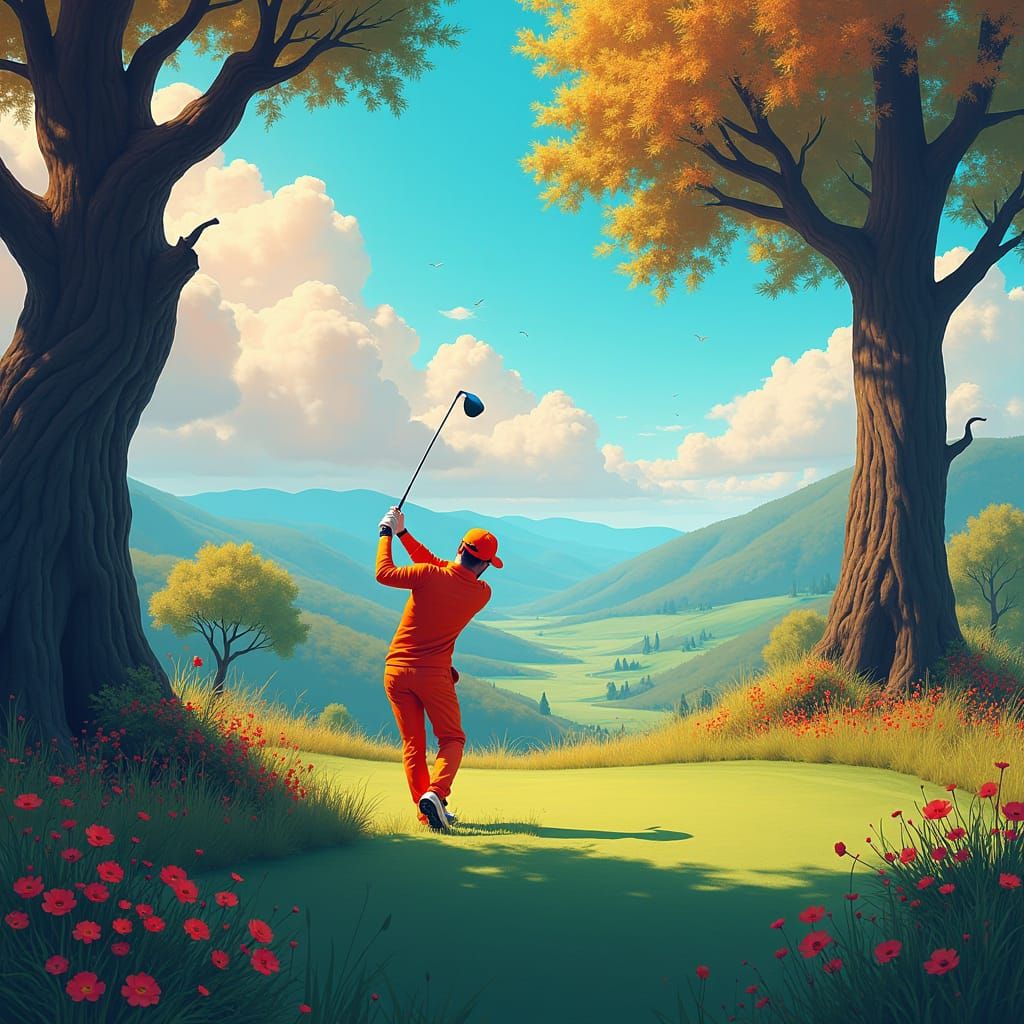 Erling Haaland on Dreamlike Golf Course