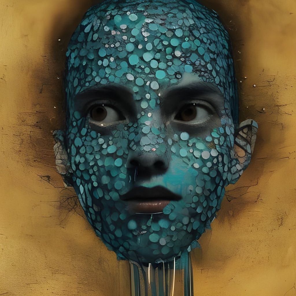 Exploding Flowers: Masculine Portrait in Digital Art