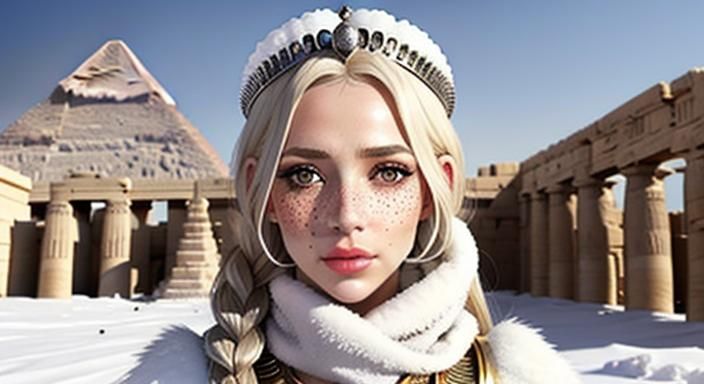 Cleopatra as a Wintery Blonde Queen