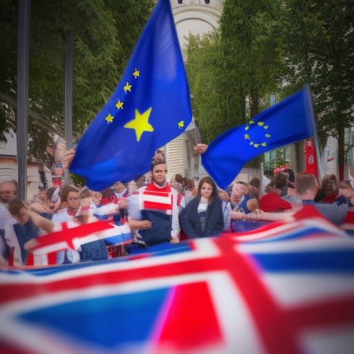 People Holding European Union Flag: Professional Photography