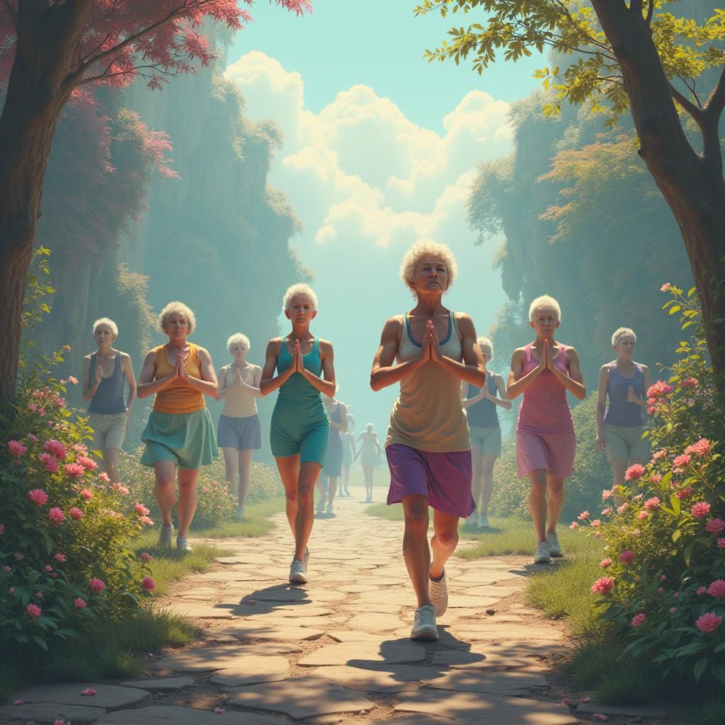 Elderly Athletes Defy Time in Dreamscape