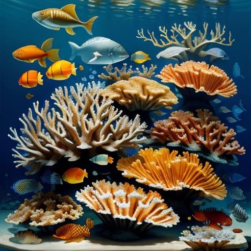 Mousefish Nibbling Cheese Corals: Baroque Style