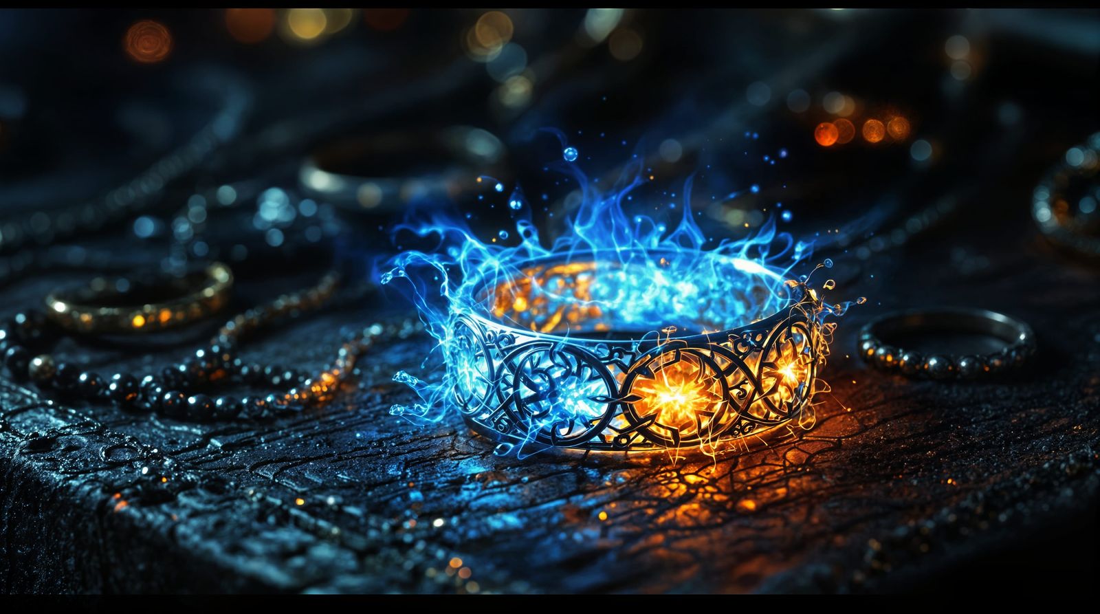 Surreal Elven Ring Radiates Elemental Power