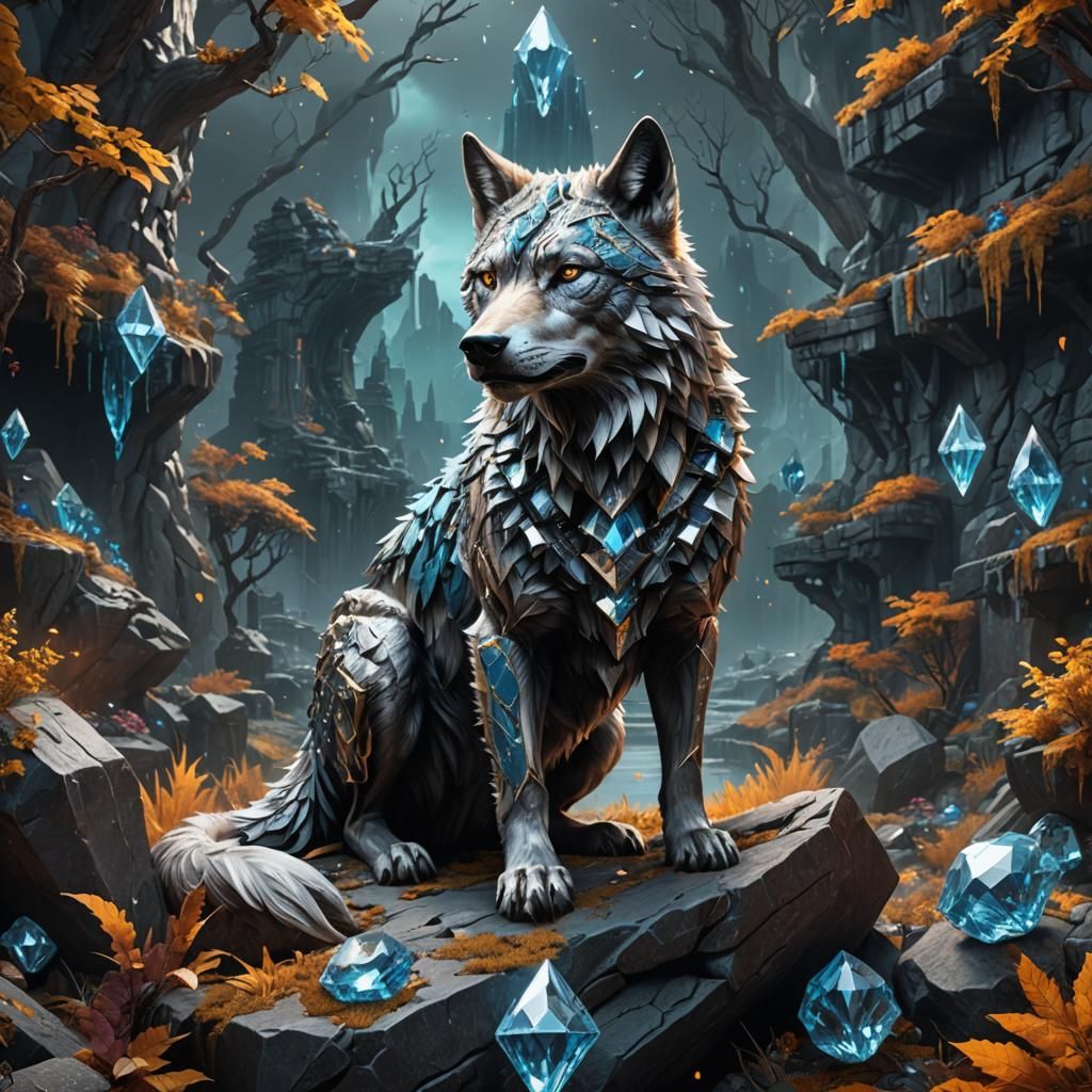 Diamond Wolf Fantasy Concept Art