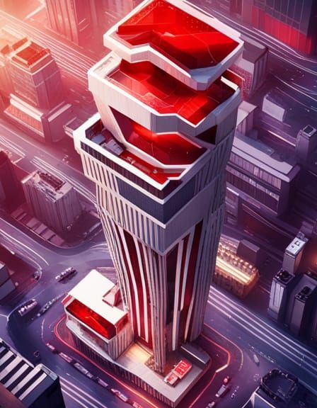 Futuristic Colossal Pod Hotel: Isometric Architect Render