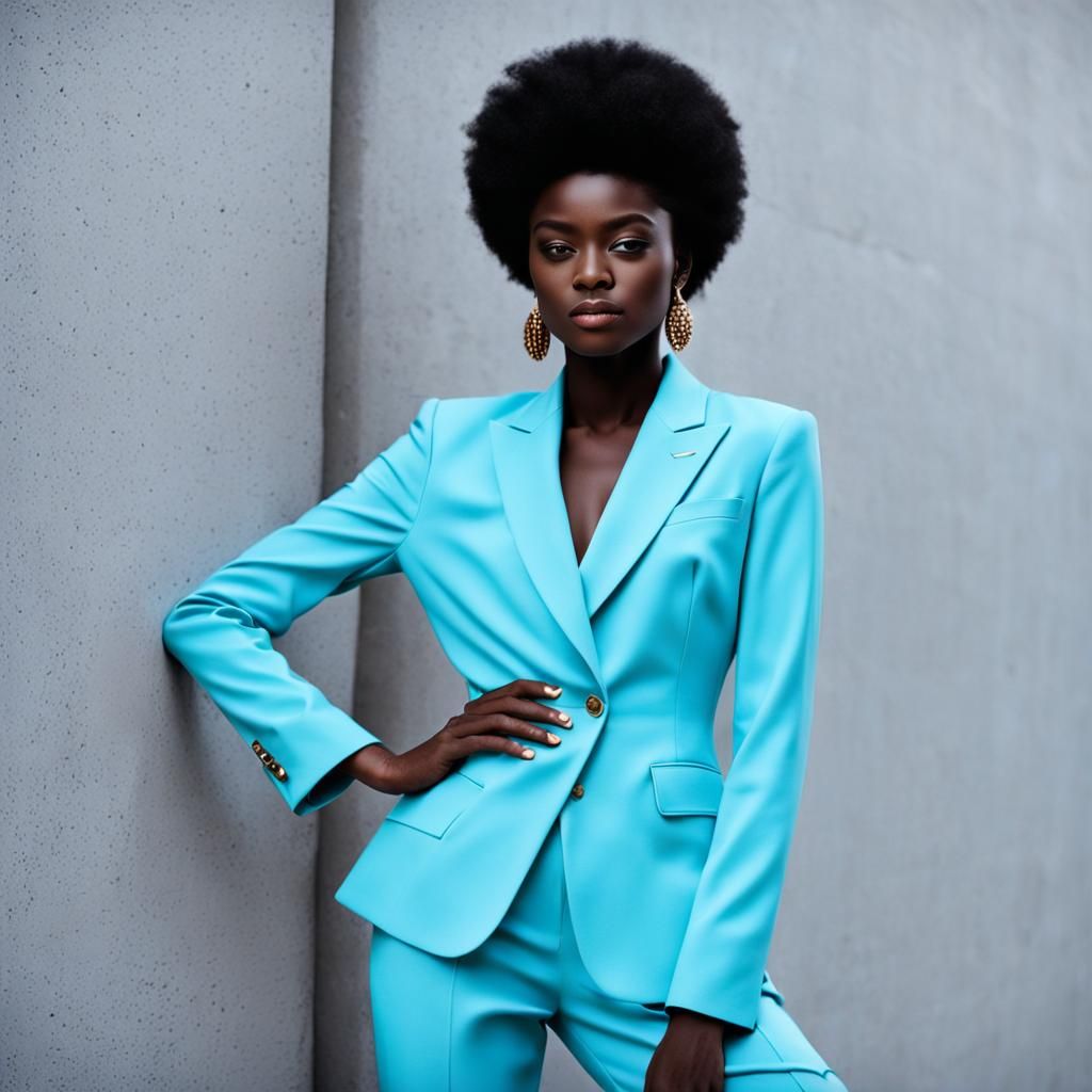 Elegant Melanin Portrait: Classy and Cool