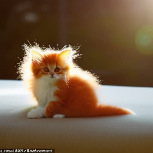 Sun-Kissed Kitten in Divine Light