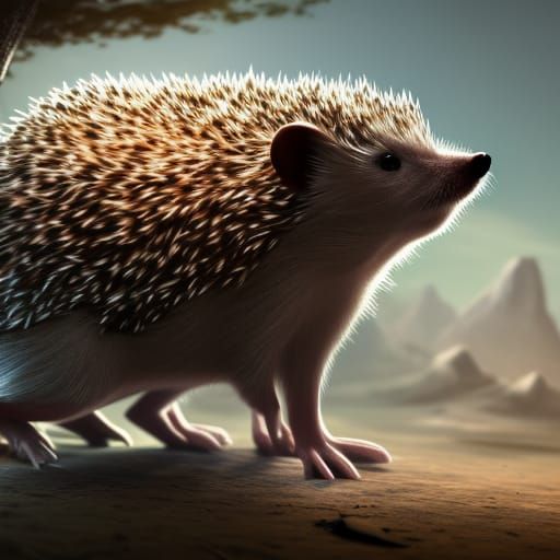 Mouse Hedgehog Hybrid Fantasy Concept Art