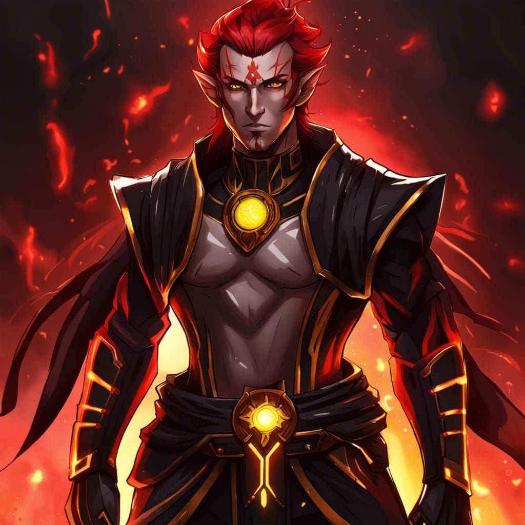 Sith Pureblood in Valkorion Outfit, Anime Style