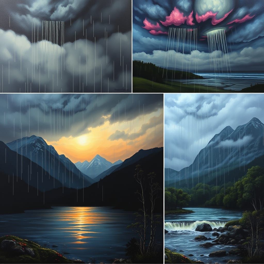 Rainy Day Artworks: Somber Skies & Stormy Downpours