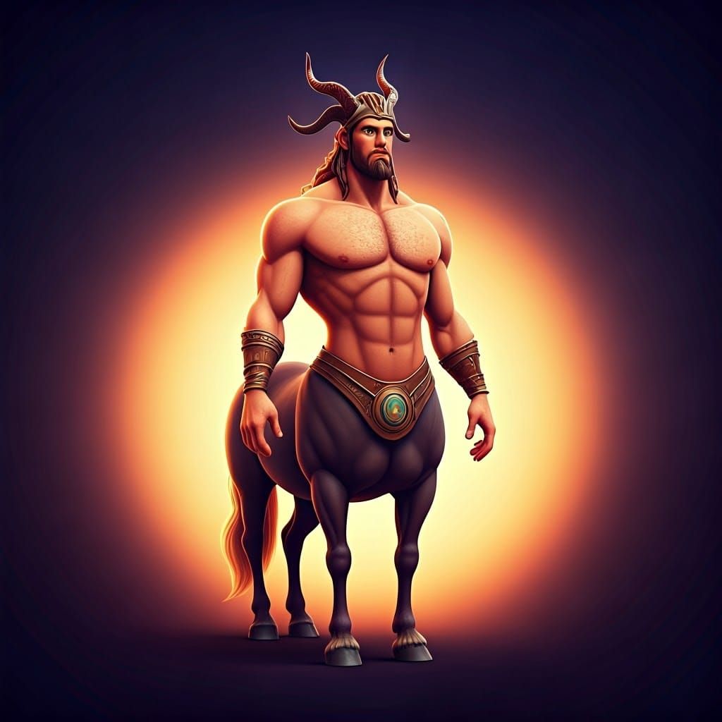 Chiron the Centaur: 3D Digital Art in Pixar Style