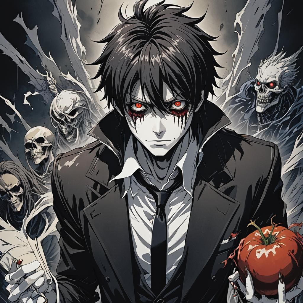Death Note Shinigami in Cel-Shaded Anime Style