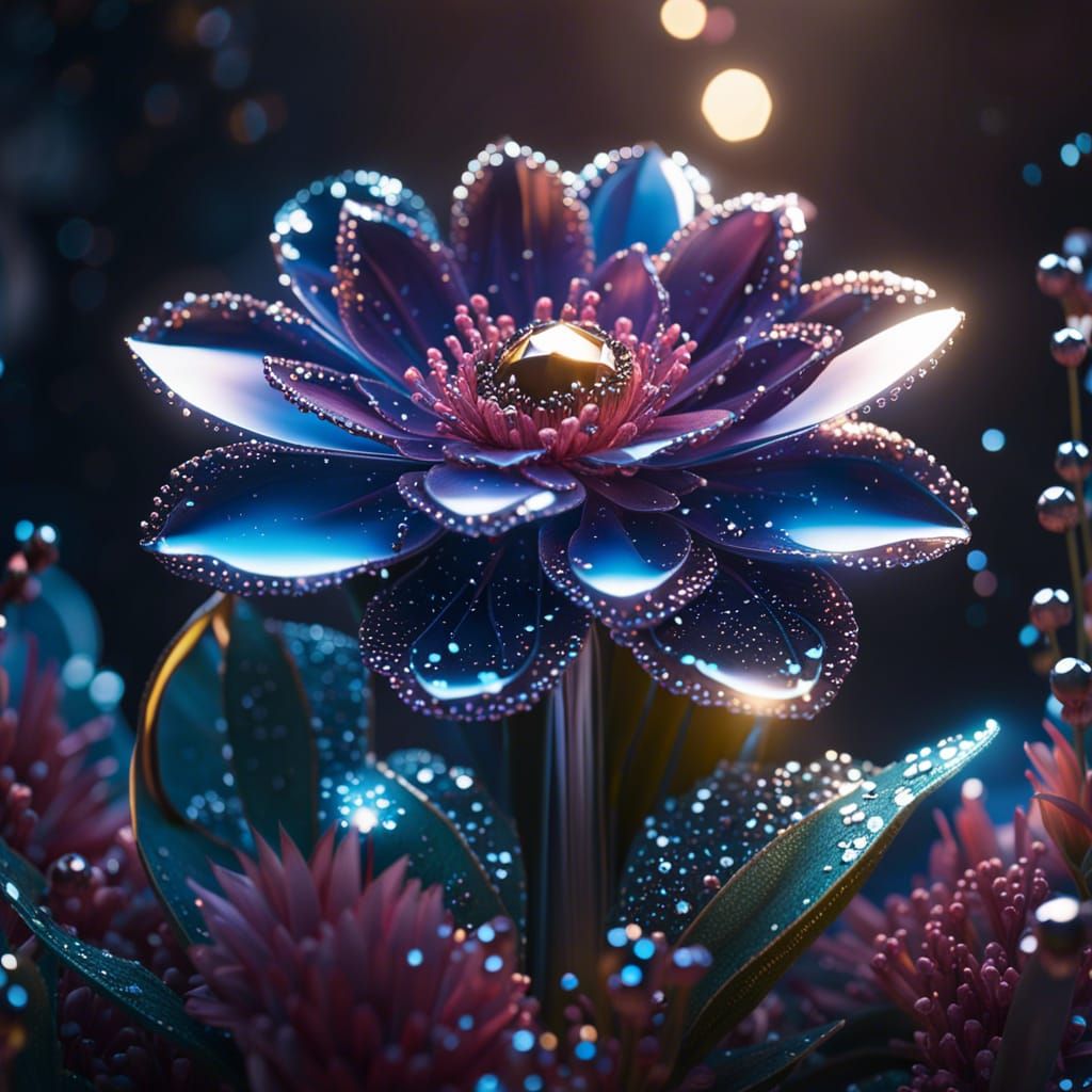 Glittering Flower of Glass