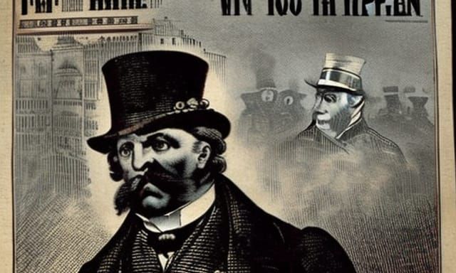 Creepy Steampunk Jack the Ripper in Foggy London