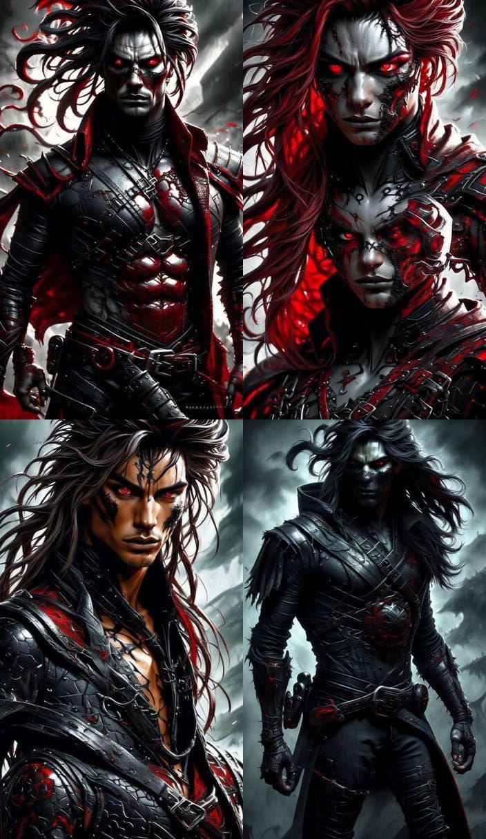 Sad Hornless Demon in Hyperrealistic Fantasy Style