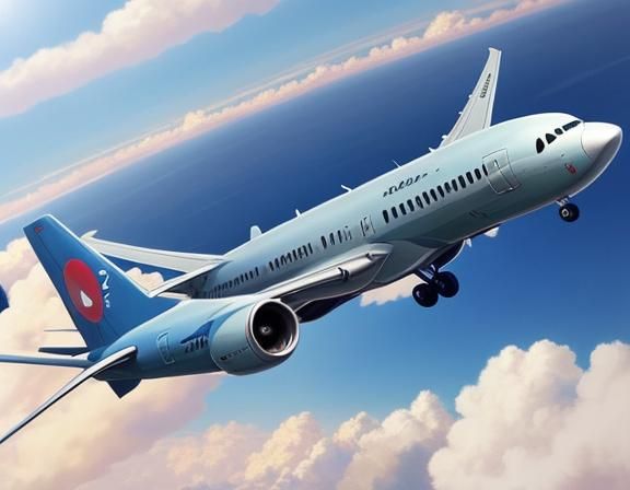 Anime Style Airplane Illustration