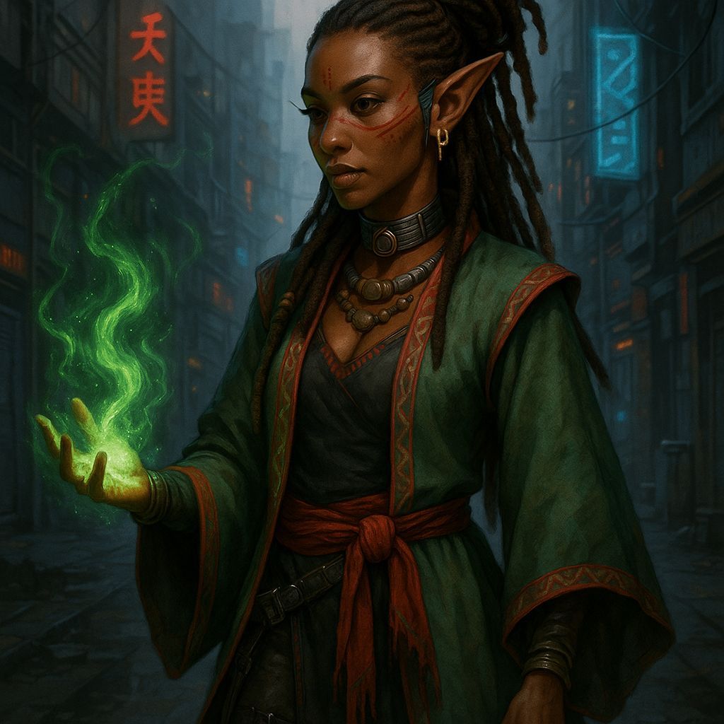 Shadowrun Female Wakayambi Spellcaster