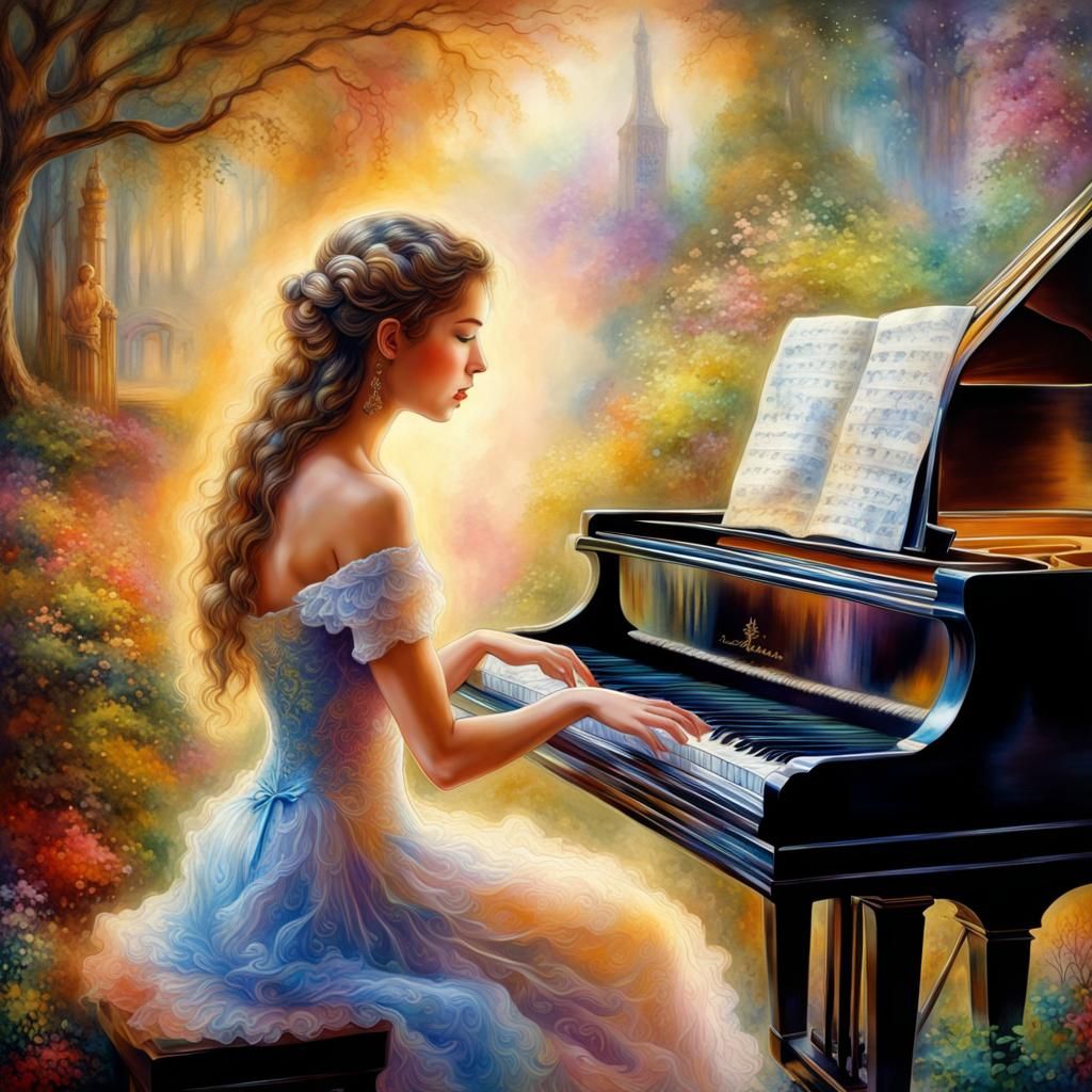 Woman Playing Piano