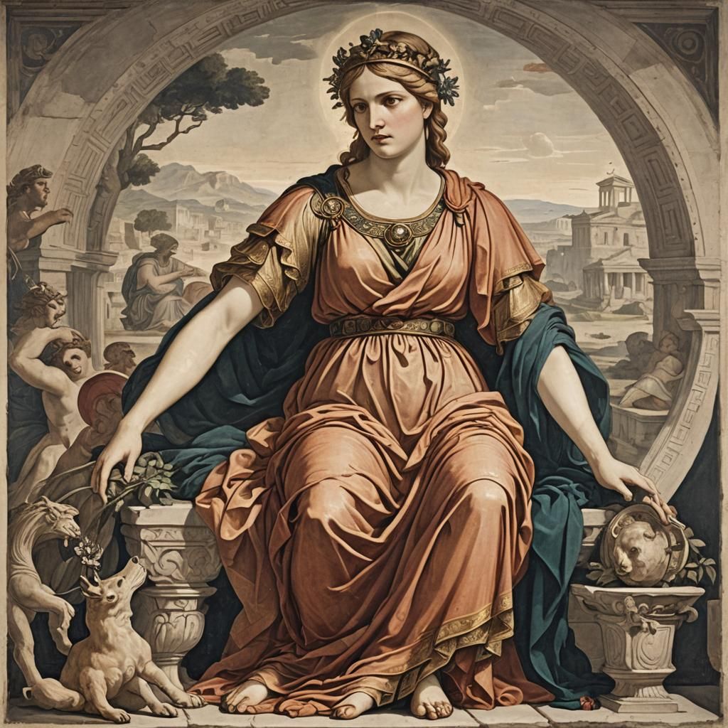 Dido of Carthage: A Greek Myth Illustration