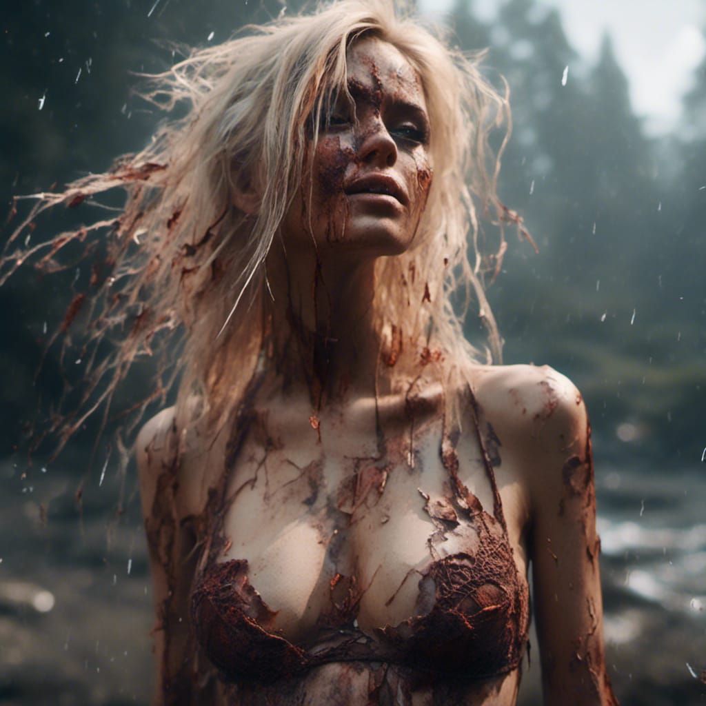 Lace Bikini on Blond Woman: Fantasy Art