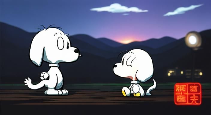 Chibi Snoopy Crying: Manga Scan Anime Art