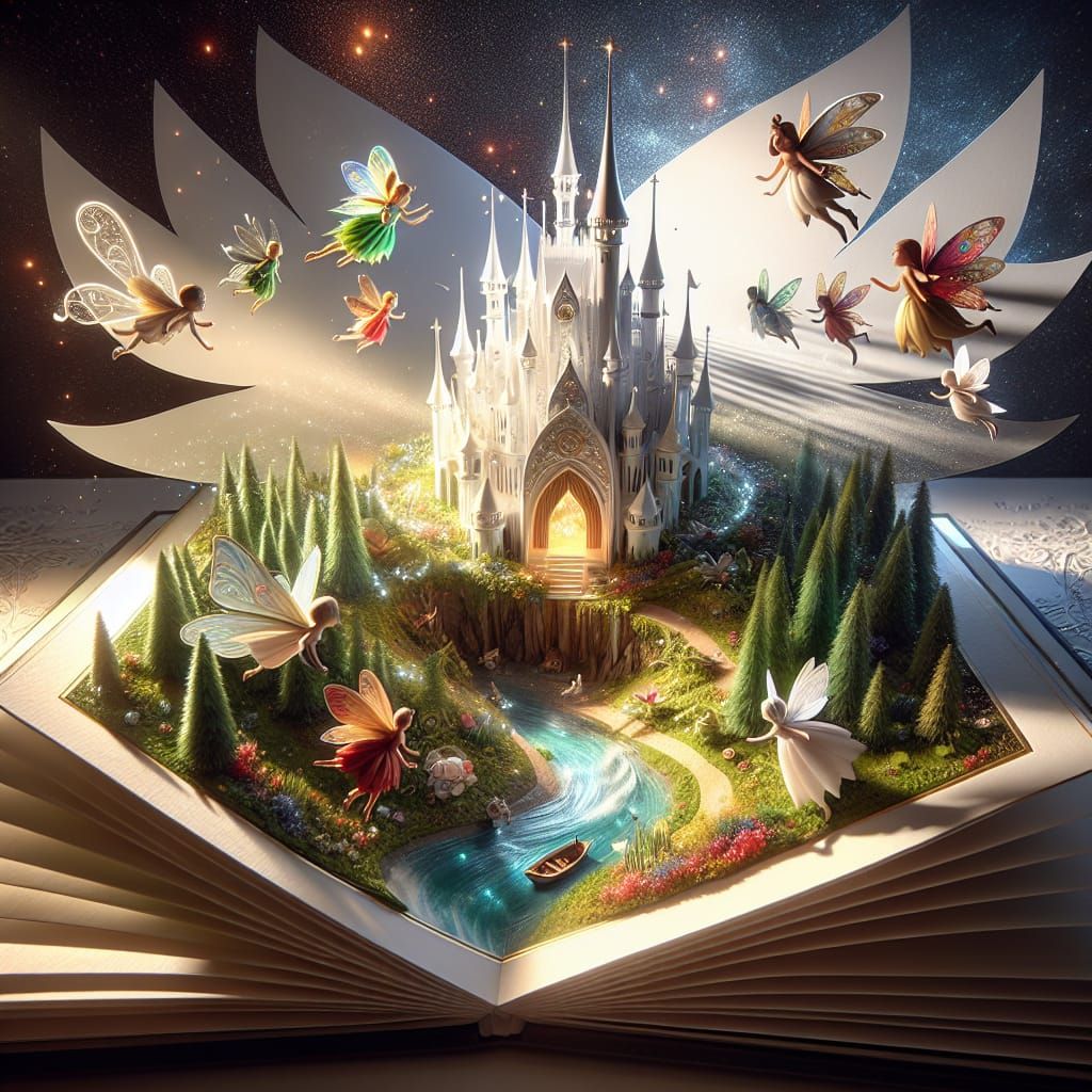 Fantasy Pop-Up Book with Fairy Castle