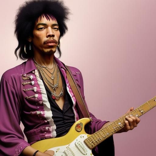 Psychedelic Portrait of Jimi Hendrix