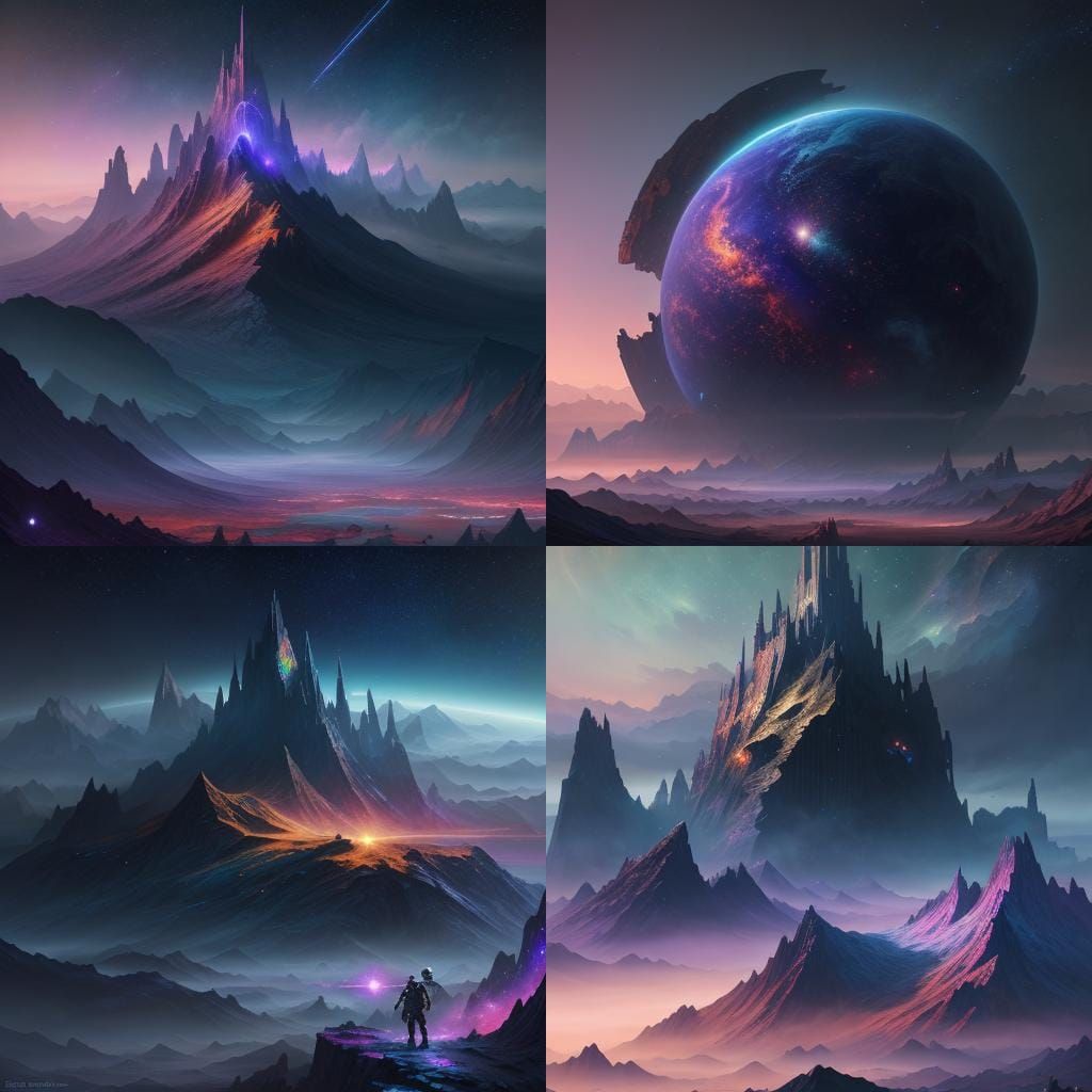Fantastical Galaxy Concept Art in Deep Color