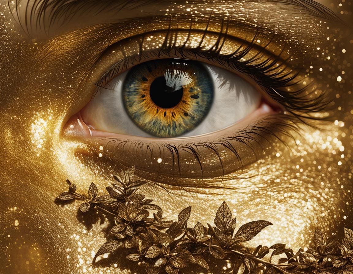 Ethereal Floral Eyes, Minimalist Sepia Art