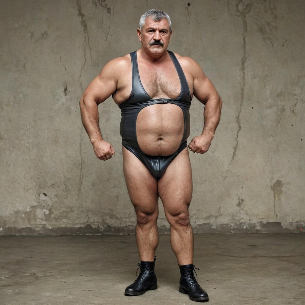 Rugged Serbian Wrestler in Dynamic Photorealism