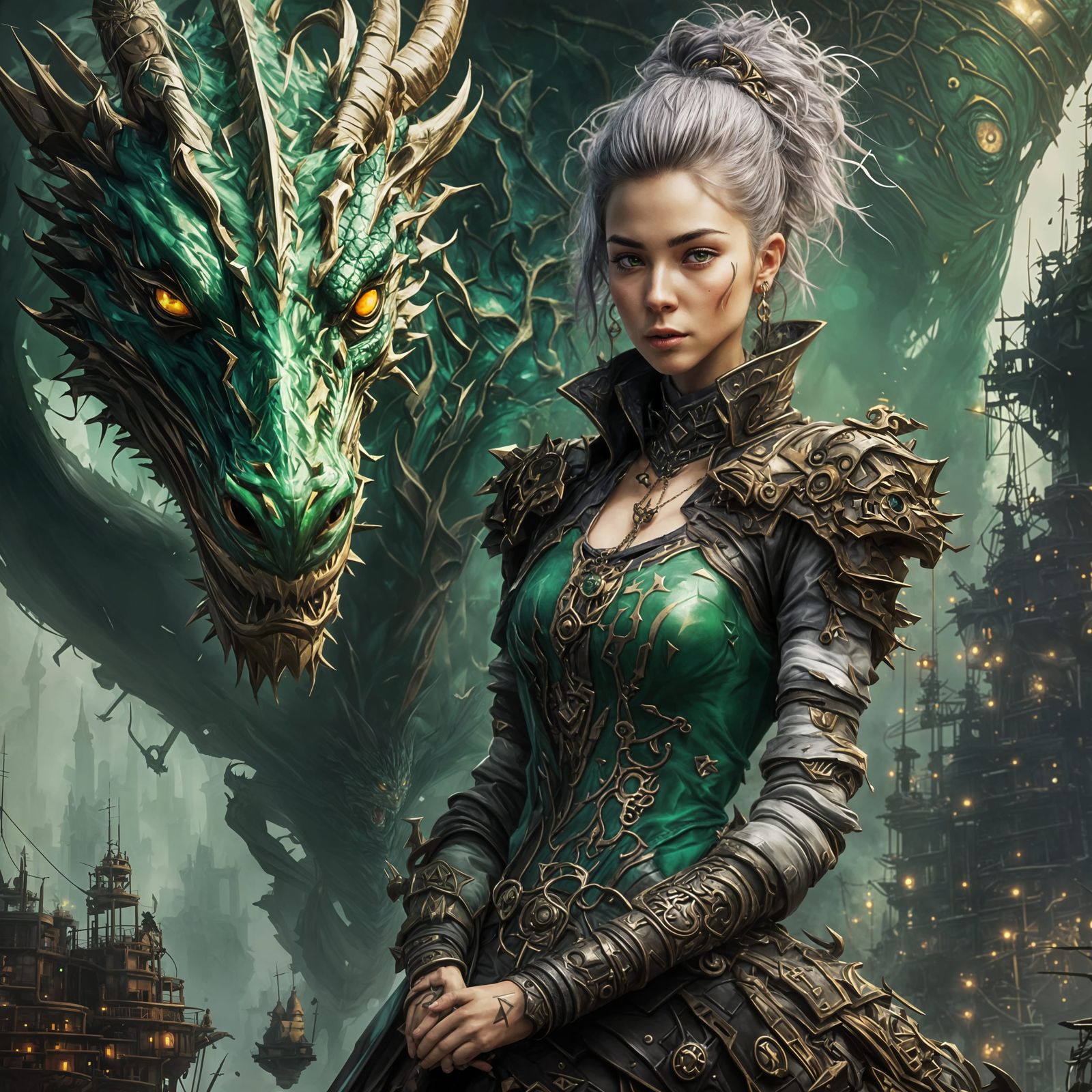 Lady with Her Green Dragon
