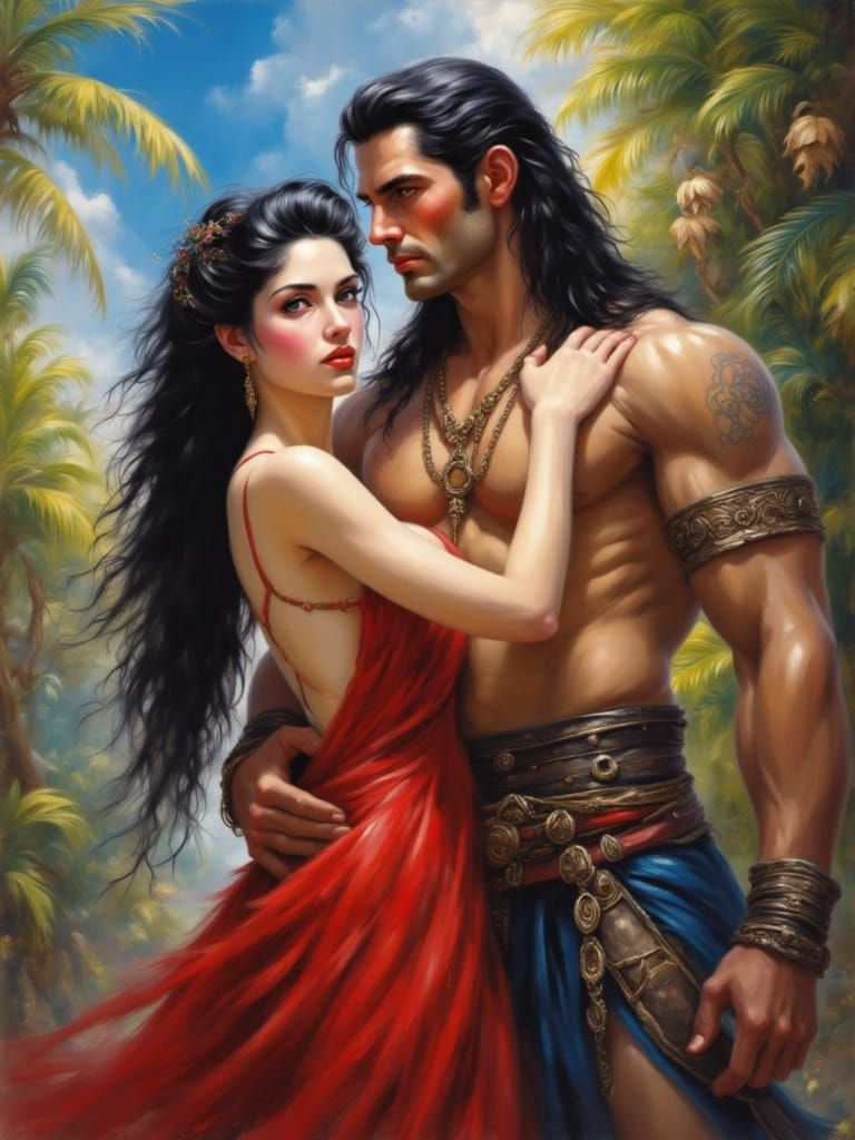 Conquistador and Aztec Princess Romance Novel Cover