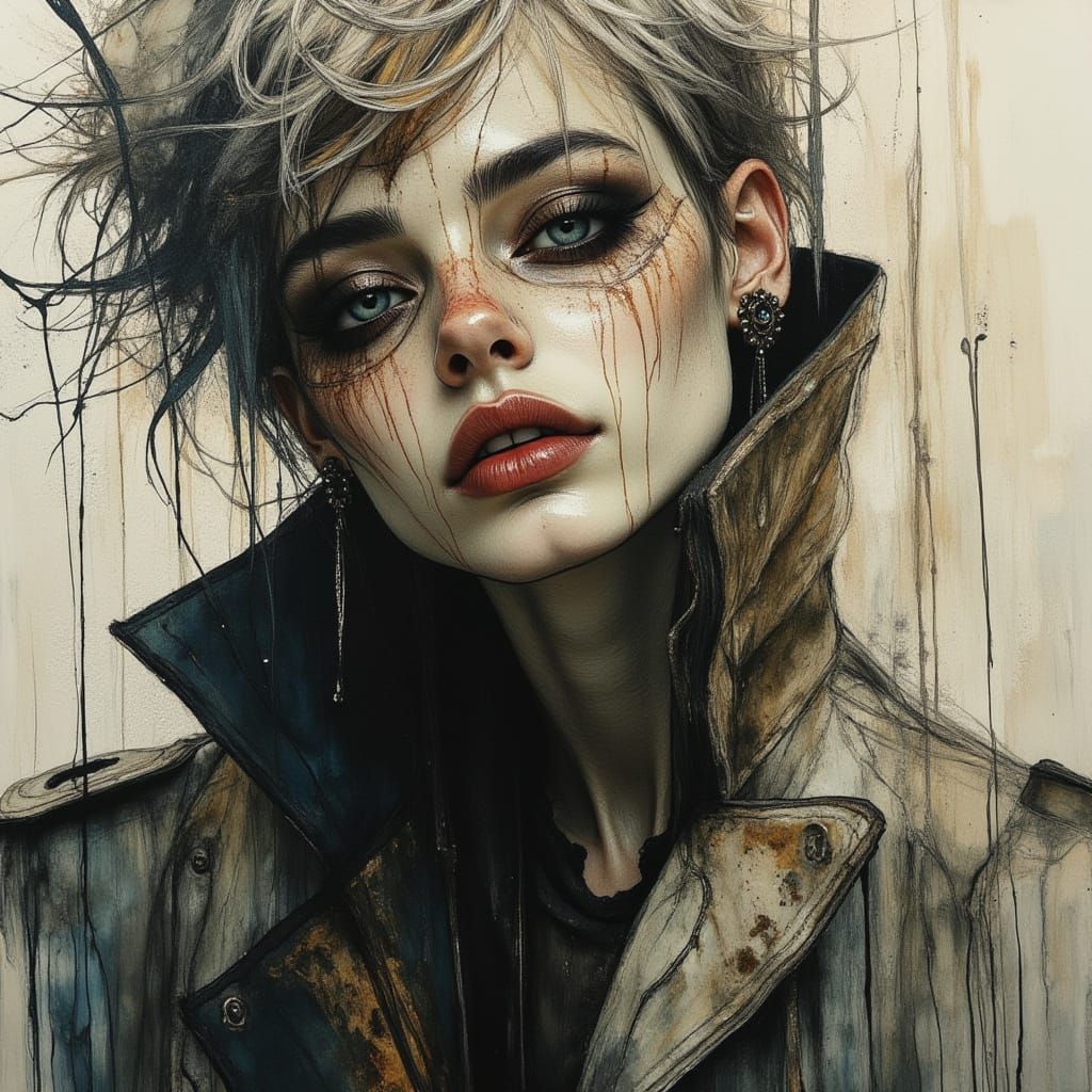 Steampunk Portrait of Confident Young Man