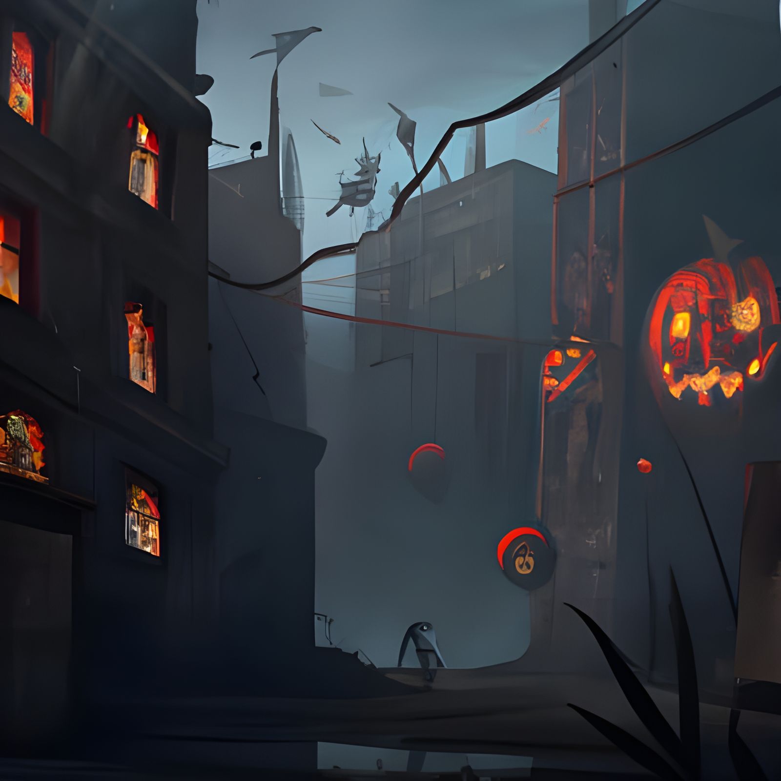 Epic Halloween Digital Matte Painting