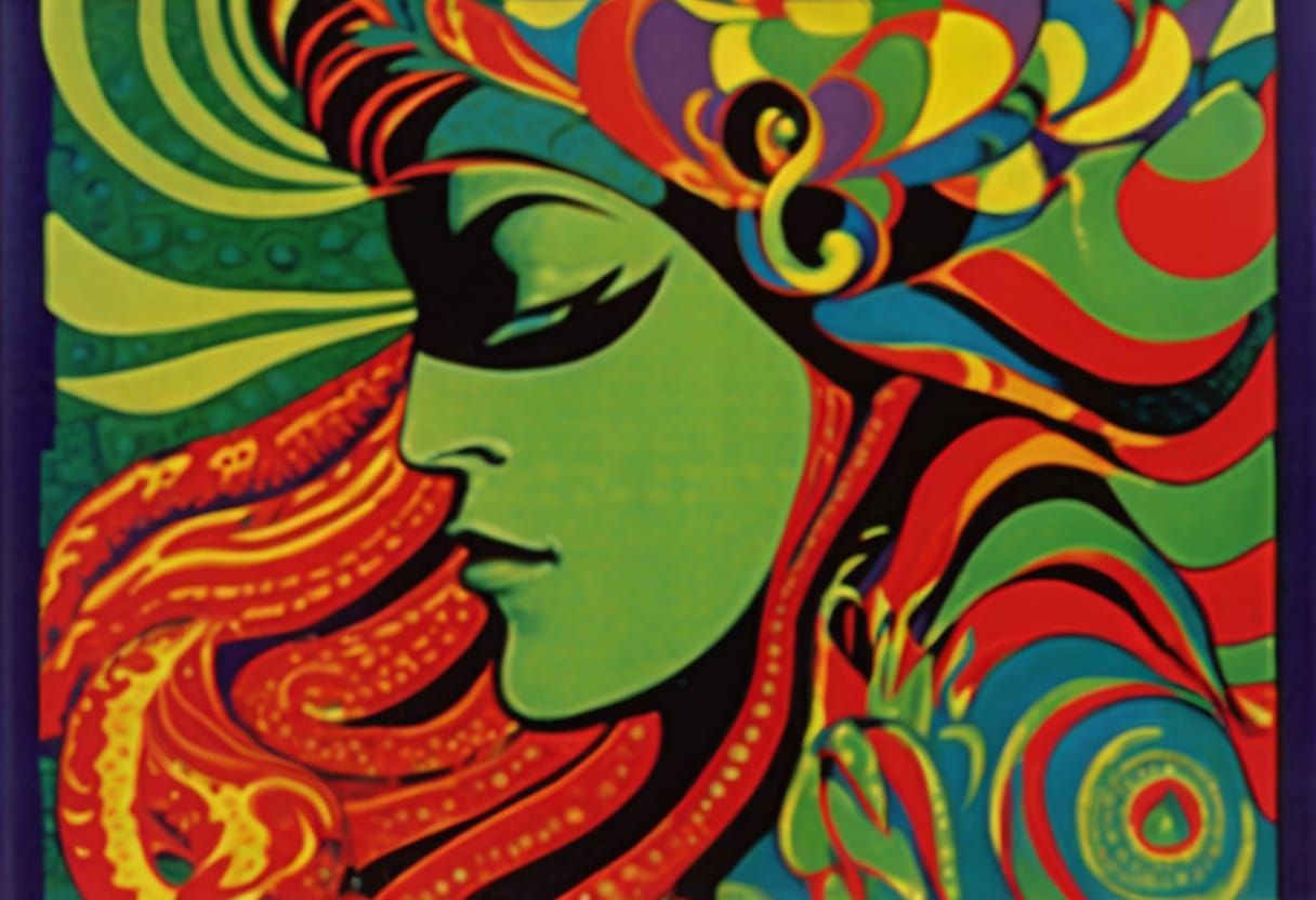 Psychedelic Rock Concert Poster in Vibrant Colors