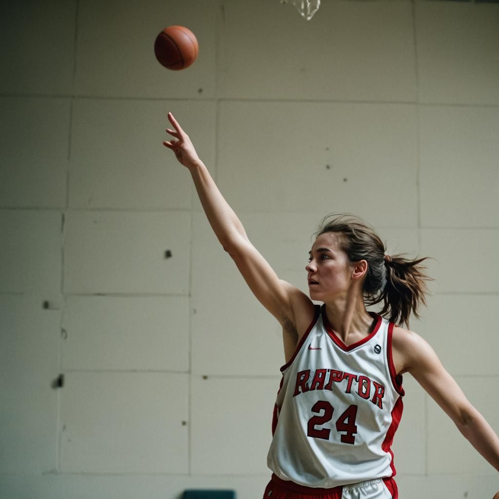 Female Basketball Player with Hairy Armpits