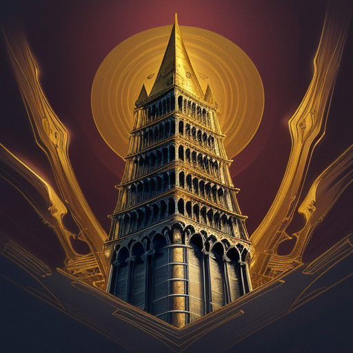 Surreal Candle Tower in Vibrant Anime Style