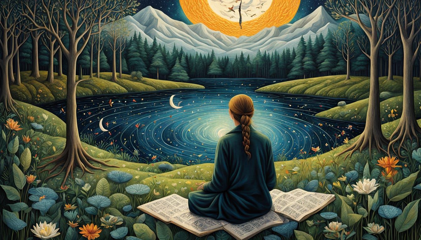 Cosmic Bio Art in Vibrant Digital Collage