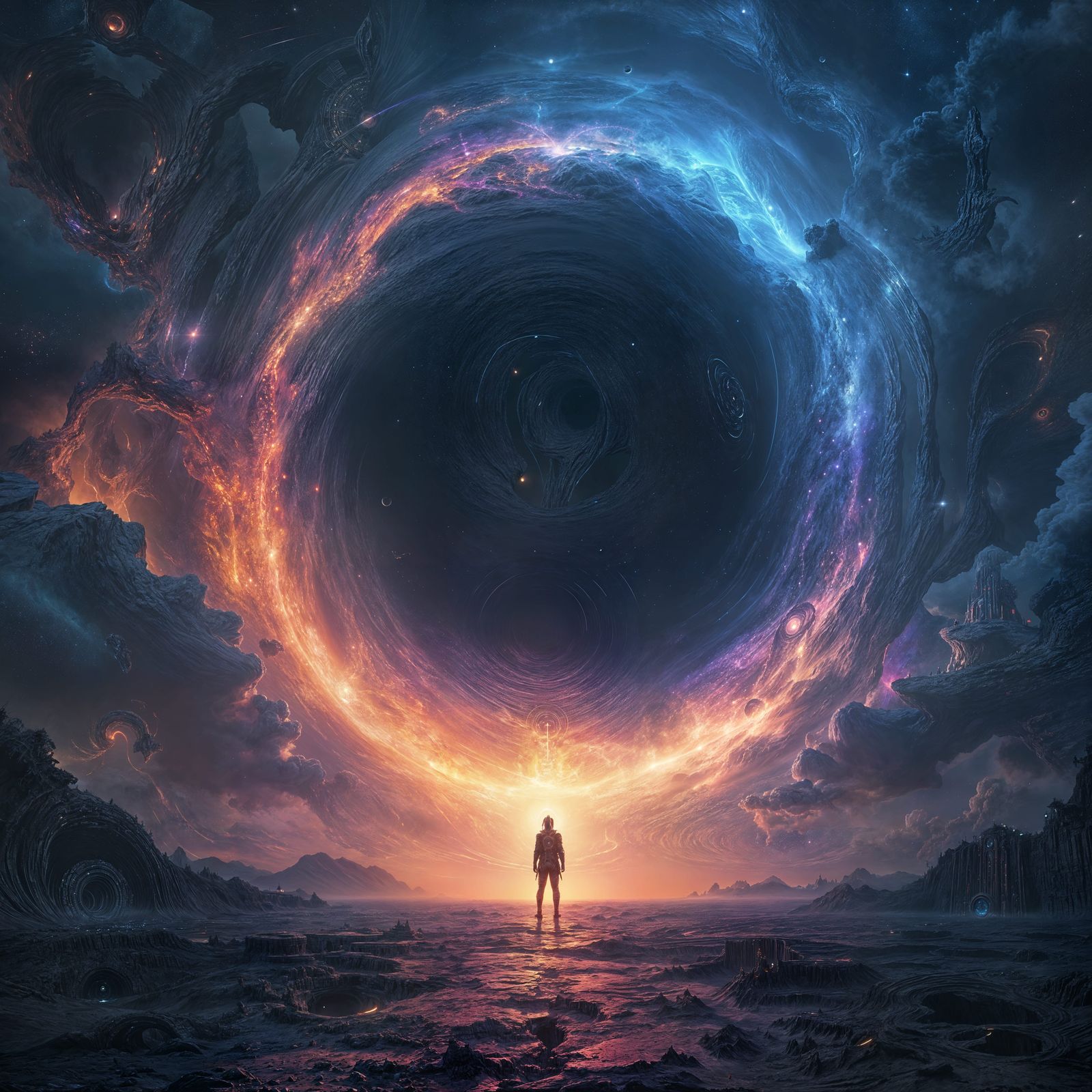 Surreal Portal to the 5th Dimension Enters Black Hole