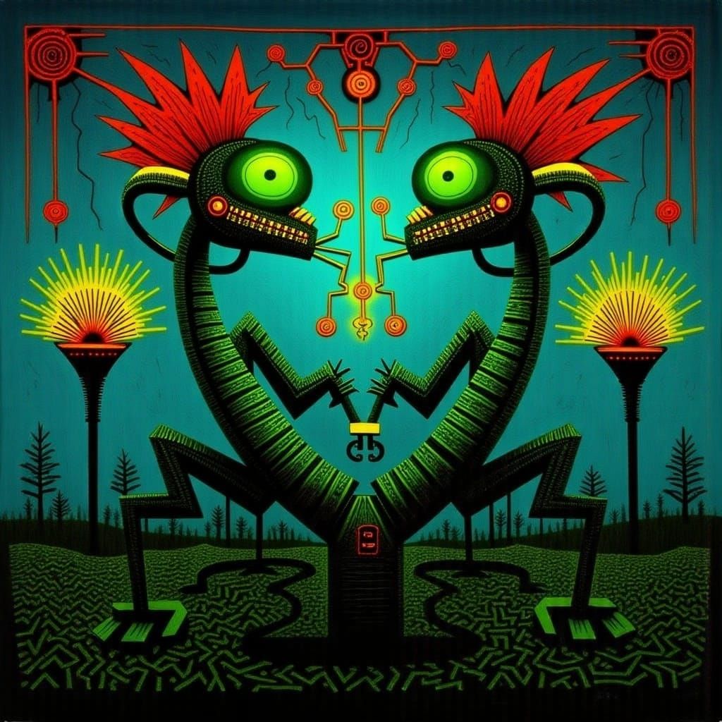 Exotic Carnivorous Flowers in a Misty Jungle Undergrowth