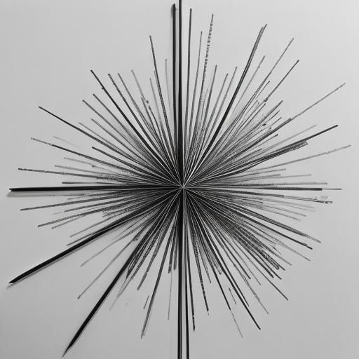 Ethereal Minimal Pencil Sketch of Green Spring