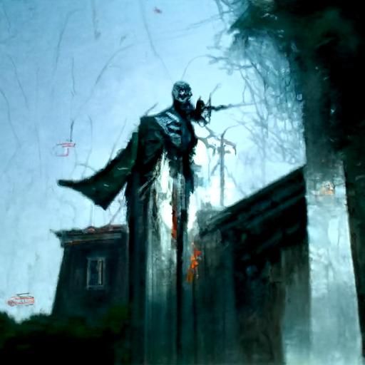 Sinister Dimitrescu Portrait in Dark Fantasy Style