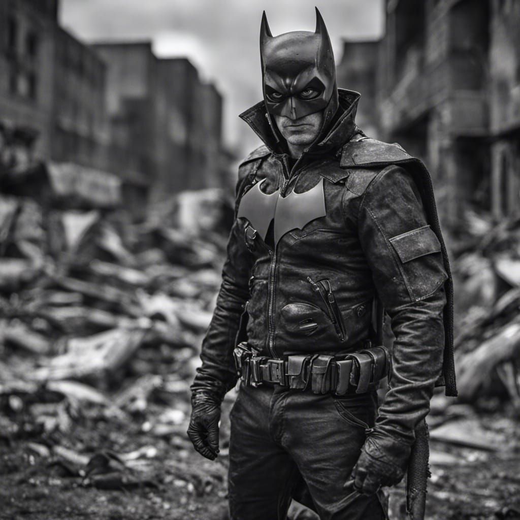Batman as Post-Apocalyptic Survivor in 1980s Photography
