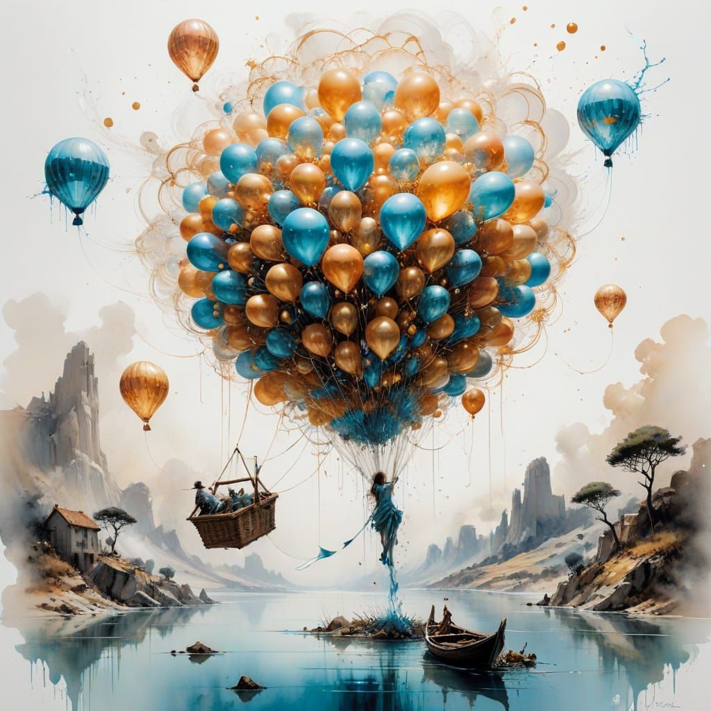 Surreal Dreamscape with Melting Clocks in Dalí Style